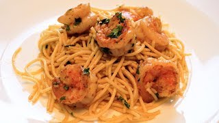 Homemade Garlic Shrimp Scampi Sauce Quick and Easy with White Wine  Shrimp Scampi Pasta [upl. by Aicenra862]