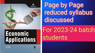 Reduced syllabus of Economic Application for 202324 batch students icse class 10th [upl. by Salamone653]