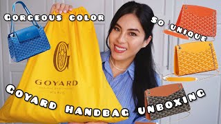 Goyard Rouette Handbag Unboxing💙💚🧡 [upl. by Amethist]