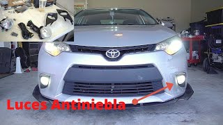 Como Instalar Faros de Niebla en un Toyota Corolla 2015 [upl. by Kunkle381]