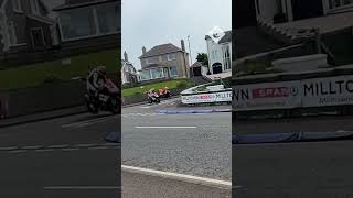 Moment motorbike rider is flung 25ft in the air after horror crash – and walks away [upl. by Icrad]