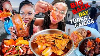 BIG BACK DAY in Turks amp Caicos SEAFOOD BOIL MUKBANG  HAITIAN GRIOT  JERK CHICKEN OXTAIL amp MORE [upl. by Dielu]