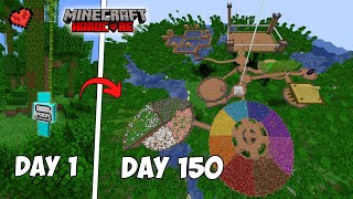 I Survived 150 Days in Jungle Only World in Minecraft Hardcore [upl. by Odlopoel]