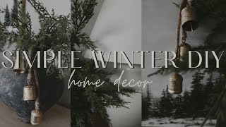 SIMPLE WINTER DIY 2024  WINTER HOME DECOR 2024 OLLNY LIGHTS [upl. by Melena679]