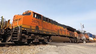 BNSF DUO on NS 279 as the Foreign Power Express Heads down to the Pulaski District  2222024 [upl. by Christensen]