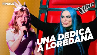 Amelie omaggia Loredana Berté con “ E la luna bussò”  The Voice Kids Italy  Finale [upl. by Sucy]