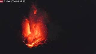 Jan 6 2024 Large strombolian eruption at Semeru Volcano Indonesia [upl. by Modnarb648]