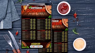 Como Criar Cardapio de Pizzaria no Photoshop PSD FREE [upl. by Hawthorn]