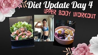 Diet Update Day4  Physique Update amp Upper Body Workouts [upl. by Mattox]