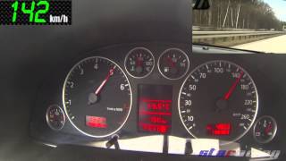 AUDI A6 42L V8 C5 40V 0100 kmh  100200 kmh 299PS400NM 10hz GPS [upl. by Hagile]