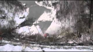 Raw Video Two Trucks Go Over Cliff in Norway [upl. by Idarb]