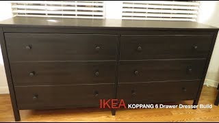 IKEA KOPPANG DarkBrown 6Drawer Dresser Assembly [upl. by Betty]