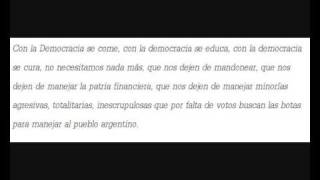 Con la Democracia se come Discurso del Dr Raúl Alfonsín en 1983 [upl. by Moss]