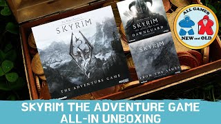 Skyrim The Adventure Game All In Unboxing [upl. by Akselaw]