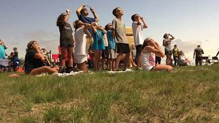 Total Solar Eclipse Experience at Carhenge Totality Crowd Reaction [upl. by Ingles]