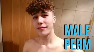 I GOT A MALE PERM LIVE FOOTAGE  PROCESS [upl. by Ariamoy]