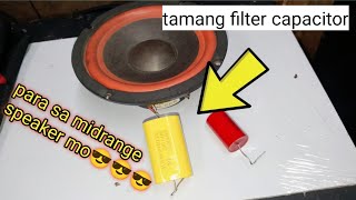 Magandang gamitin na filter capacitor para sa midrange speaker22uf 250v [upl. by Akimot]