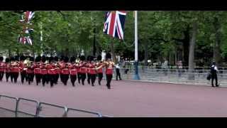 Guards march down The Mall  The Major Generals Review 2013 [upl. by Ihn]