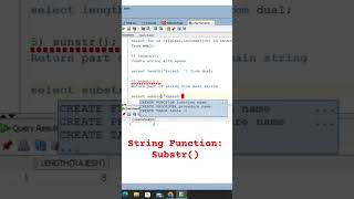 String Function Substr in SQL [upl. by Abihsat180]