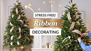 HOW TO PUT RIBBON ON A CHRISTMAS TREE LIKE A PRO 🎄 Easy StepbyStep Ribbon Guide [upl. by Audi]