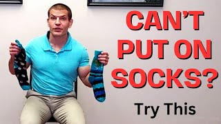 Cant Lift Leg To Put On Socks How To Use A Sock Aid  Exercise To Help [upl. by Attecnoc315]