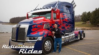 World’s First FanBuilt Optimus Prime  RIDICULOUS RIDES [upl. by Jary]