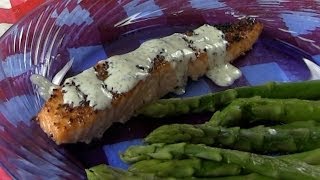 broiled salmon with creamy dill sauce [upl. by Eliezer]