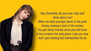 Taylor Swift  Dorothea lyrics [upl. by Janetta]