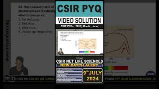 CSIRNET LIFE SCIENCES  PYQ 2015 June  VIDEO SOLUTION  csirpreviousyearquestions [upl. by Daryn46]