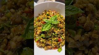 ORZOTTO ESTIVO☀️ricetteveloci recipe melanzane zucchine orzo pesto shorts [upl. by Eissat295]