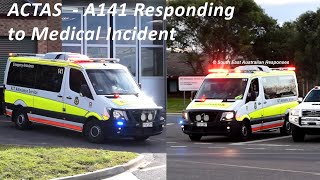 ACT Ambulance Service  A141 Responding to Medical Incident x2 [upl. by Redliw]