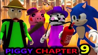 PIGGY VS BALDI amp SONIC chapter 9 roblox game horror animation [upl. by Ettennig]