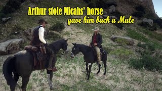 Arthur stole Micahs Baylock and gave back a mule Red Dead Redemption 2 [upl. by Aihsetel]