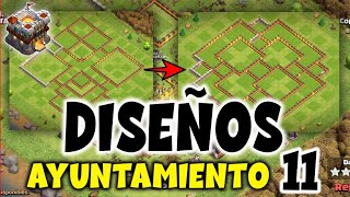 3 DISEÑOS De ALDEA  Ayuntamiento 11  TH11  Farming Base  Clash Of Clans  LINK✅ [upl. by Allekim444]