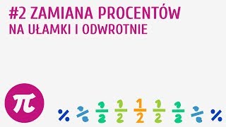 Zamiana procentów na ułamki i odwrotnie 2  Procenty  wprowadzenie [upl. by Stedman]