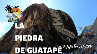 📍Climbing the Rock of Guatapé in Medellin Colombia 🚩 La Piedra de Guatapé 📍4K LifeTravels360 [upl. by Yanal]