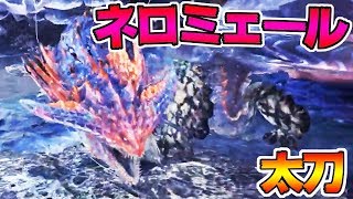 最強古龍！！ネロミェール戦 太刀 ソロ 初見【MHWIモンスターハンターワールドアイスボーン】 [upl. by Elias339]