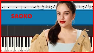 ROSALÍA  SAOKO  Piano tutorial  Midi [upl. by Bayard]