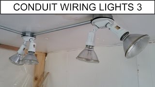 DIY  How To Simple Wiring Light Addition in Conduit  Power through Switch to Lights [upl. by Oicul]