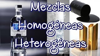 ¿Cuáles son las mezclas homogéneas y heterogéneas Imágenes y ejemplos de mezclas [upl. by Flori]