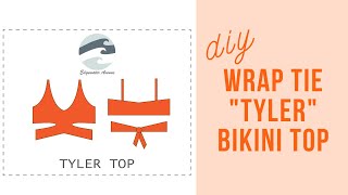 DIY Wrap Tie Acacia Inspired Bikini Top  Tyler Top  Edgewater Avenue [upl. by Ecylla428]