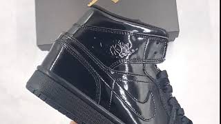 Air Jordan 1 Mid Black Patent Leather Review [upl. by Namhar]