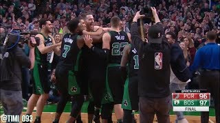 Boston Celtics vs Portland Trail Blazers Crunchtime Highlights 02042018 [upl. by Malachy]