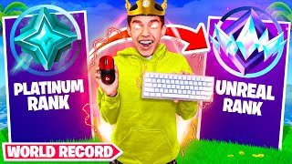 PLATINUM to UNREAL 8 Hour Solo Speedrun In OG Fortnite World Record [upl. by Dachi396]