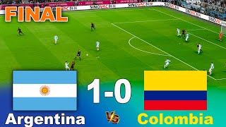 ARGENTINA 10 COLOMBIA  HIGHLIGHTS  CONMEBOL COPA AMÉRICA USA 2024™ GAMEPLAY PES 21 [upl. by Call955]