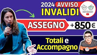 🔴 INVALIDI NOVITà 850€ ➡ AUMENTO BONUS ACCOMPAGNAMENTO Assegno universale ANZIANI NO AUTOSUFFICIENTI [upl. by Aticnemrac]