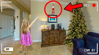 Kid Catches Elf On The Shelf MOVING On Camera [upl. by Penthea626]