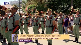 Entrada y acto de La Legión y entrada de bandas  Día de Jesús 2024 [upl. by Einal]