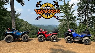 Hatfield McCoy Warrior Trail 29 to 44 Yamaha Kodiak 700 Honda Rancher amp Polaris ATVs [upl. by Aligna]