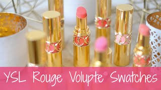 YSL Rouge Volupte Swatches [upl. by Nan]